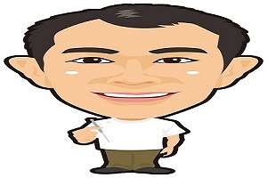 院長 長屋 信行の似顔絵 院長 長屋 信行の似顔絵